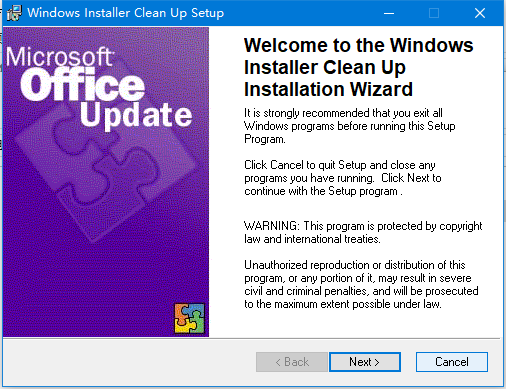 Windows Installer CleanUp Utility