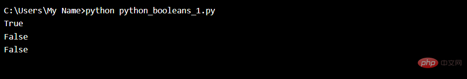 Python布尔值实例代码分析