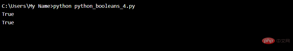 Python布尔值实例代码分析