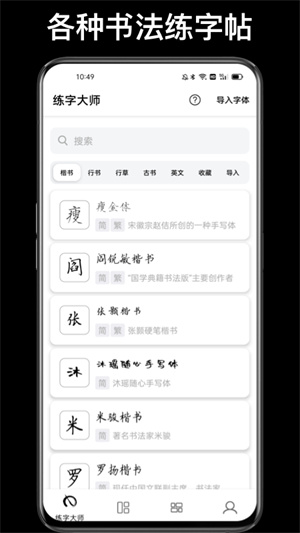 练字大师书法