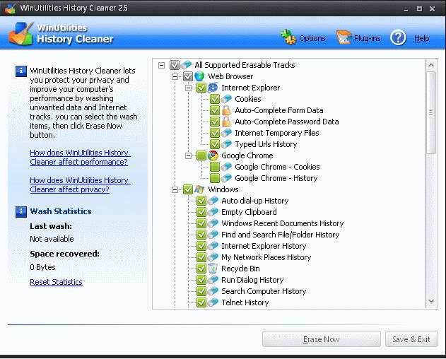 WinUtilities Free History Cleaner