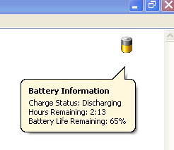 Laptop Battery Power Monitor