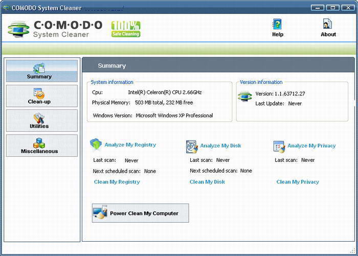 Comodo System Cleaner(32bit)