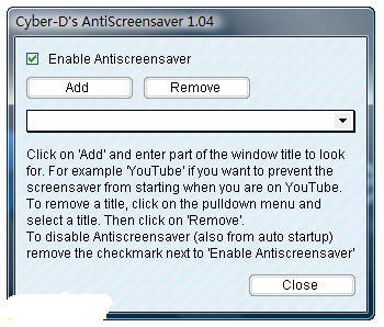 Cyber-Ds AntiScreensaver