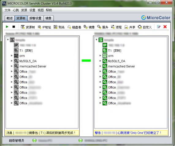 MicroColor ServHA Cluster For Windows X64  双机热备软件（共享存储版）