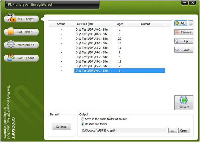 Opoosoft PDF Encrypt ( GUI + Command Line )