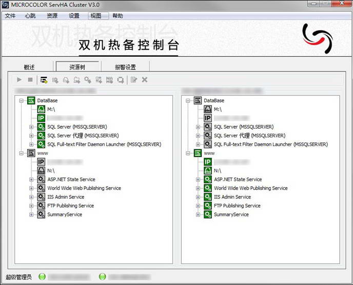 MicroColor ServHA Cluster For Windows X64 双机热备软件（共享存储版）