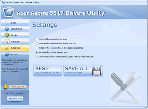 Acer Aspire 5517 Drivers Utility