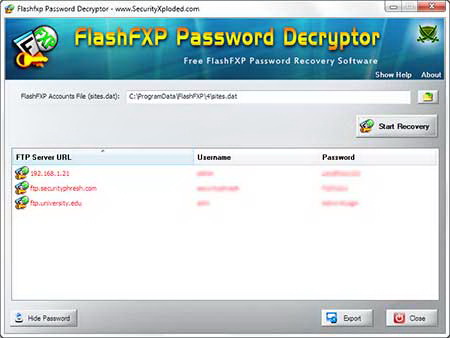 Flashfxp Password Decryptor