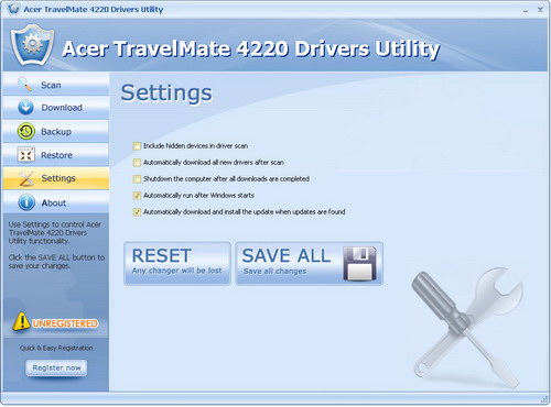 Acer TravelMate 4220 Drivers Utility