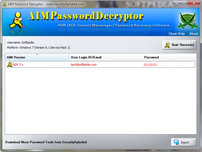 AIM Password Decryptor