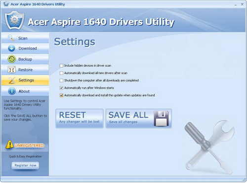 Acer Aspire 1640 Drivers Utility