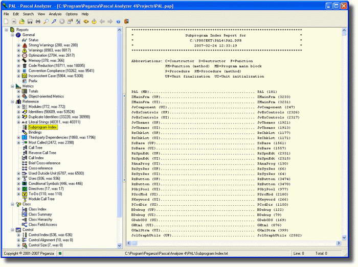 Peganza Pascal Analyzer