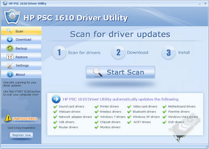 HP PSC 1610 Driver Utility