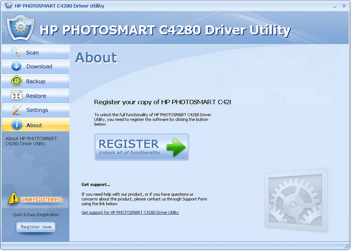 HP PHOTOSMART C4280 Driver Utility