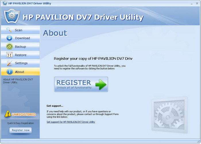 HP PAVILION DV7 Driver Utility