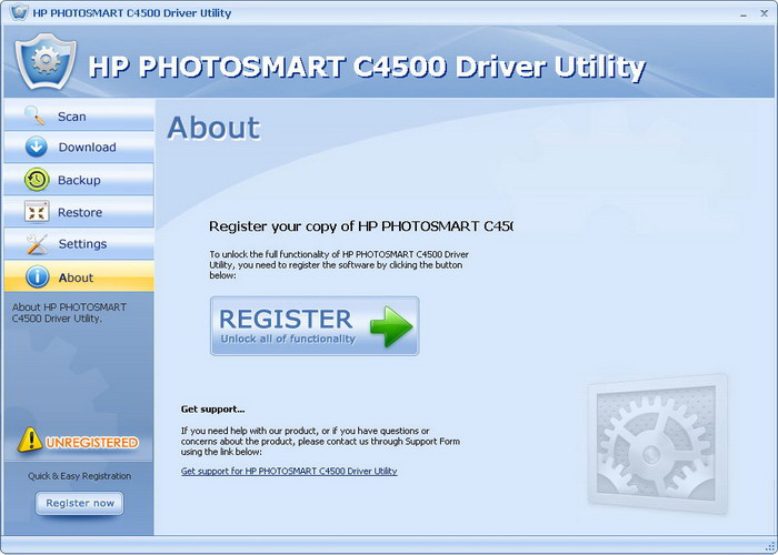 HP PHOTOSMART C4500 Driver Utility