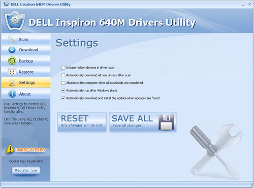 DELL Inspiron 640M Drivers Utility