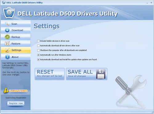 DELL Latitude D600 Drivers Utility