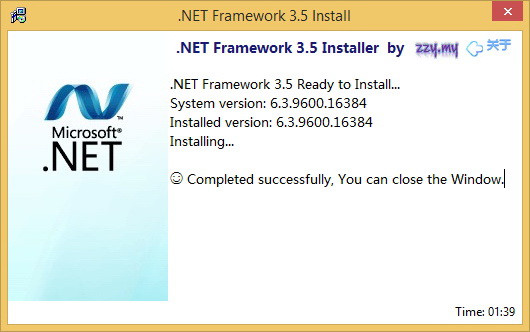 Windows 8.1 & 2012R2 .NET Framework 3.5离线安装包