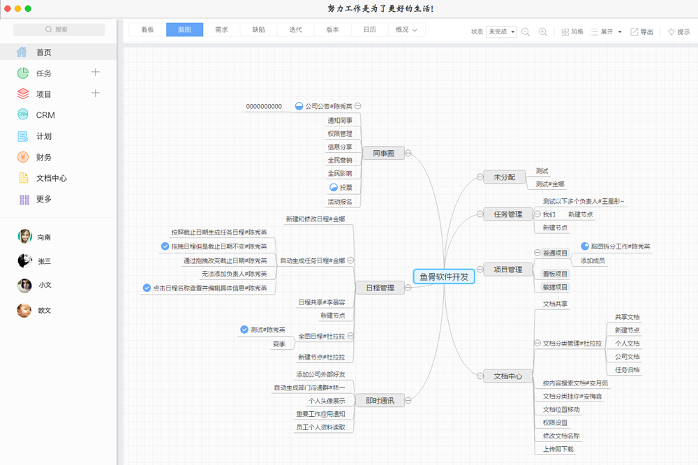 鱼骨企业任务协同系统