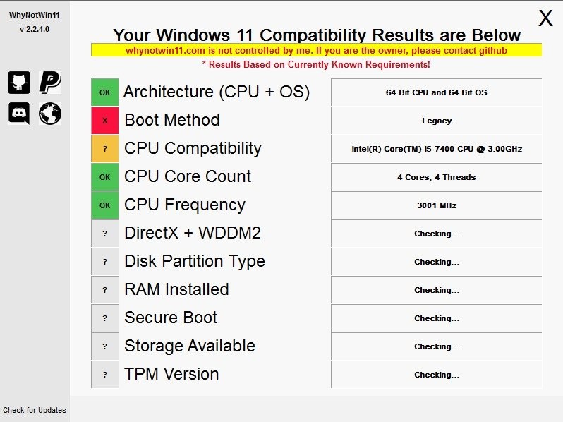 WhyNotWin11(win11配置检测工具)