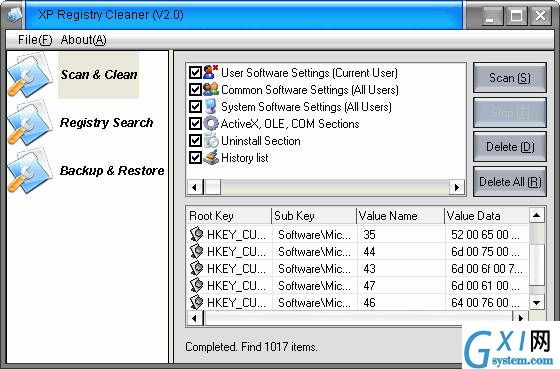 XP Registry Cleaner