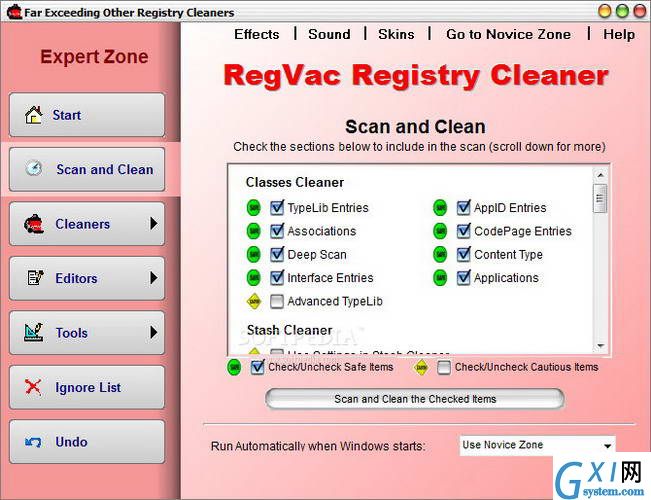 RegVac Registry Cleaner