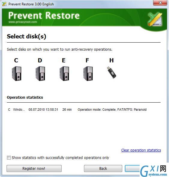 Prevent Restore