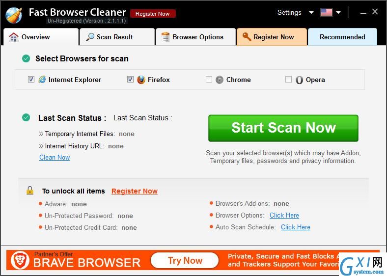 Fast Browser Cleaner