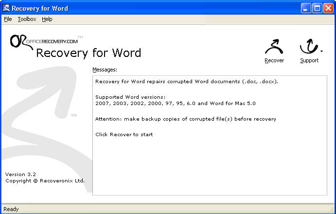 Recovery for Word