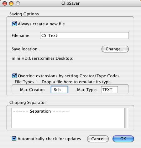 ClipSaver for MAC