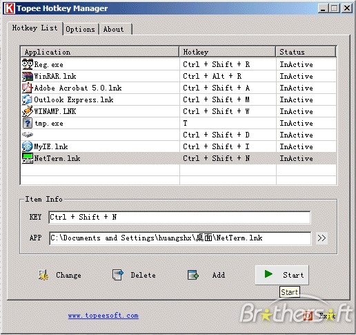 Topee CD Hotkey Manager