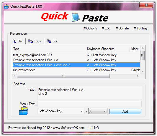 QuickTextPaste