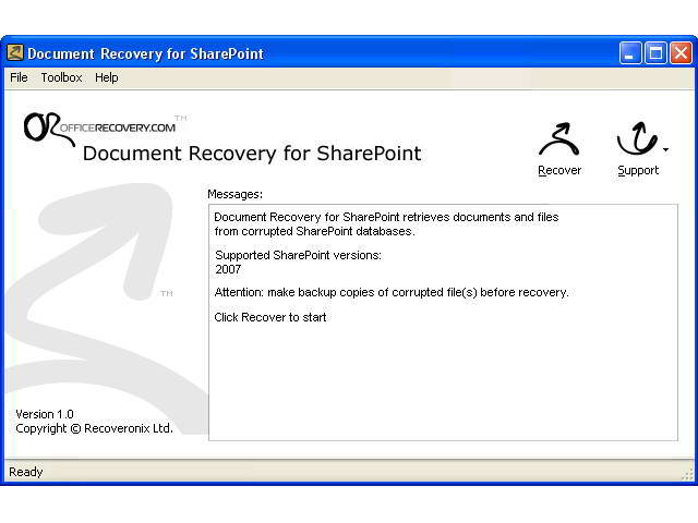 Document Recovery for SharePoint