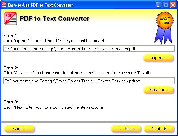 Easy-to-use PDF to Text Converter