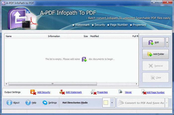 A-PDF InfoPath to PDF