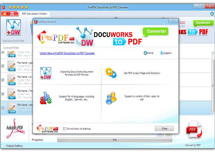 DocuWorks转换成PDF转换器