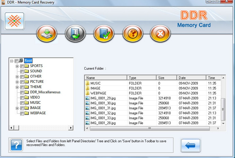 Memory card data restore