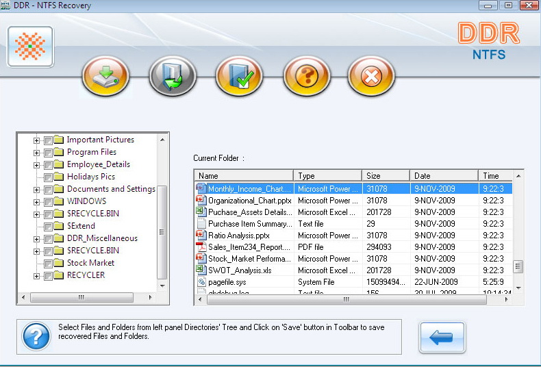 NTFS data restore