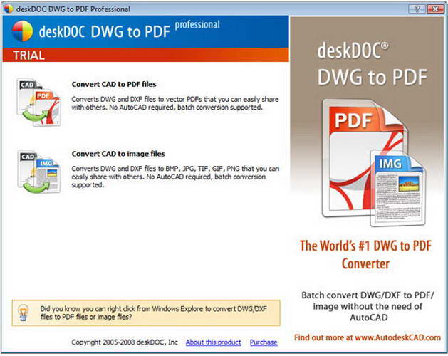 deskDOC DWG to PDF Professional