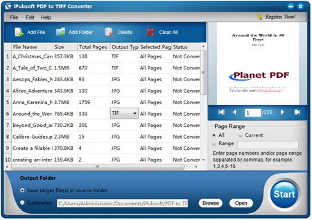 iPubsoft PDF to TIFF Converter