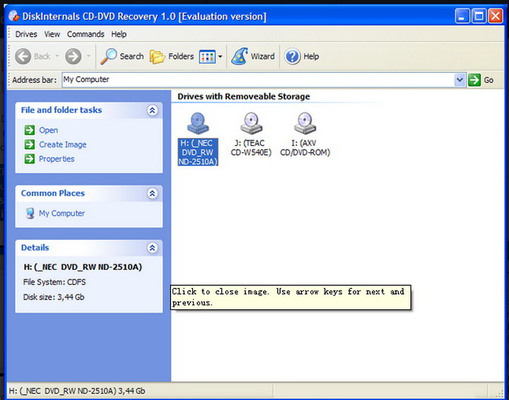 DiskInternals CD & DVD Recovery