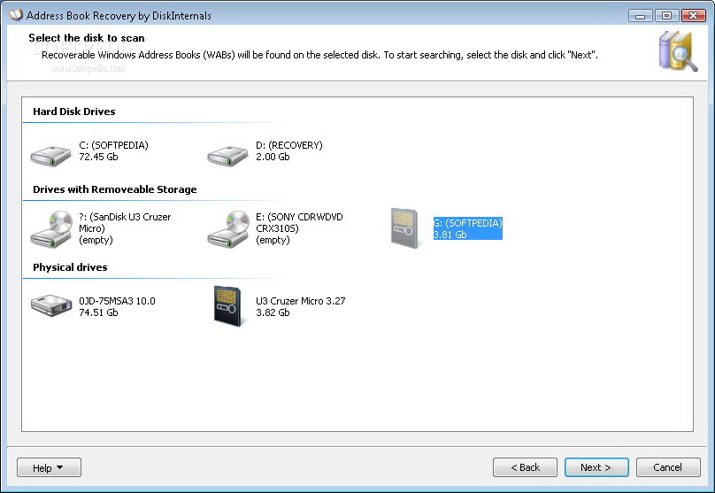 DiskInternals Address Book Recovery