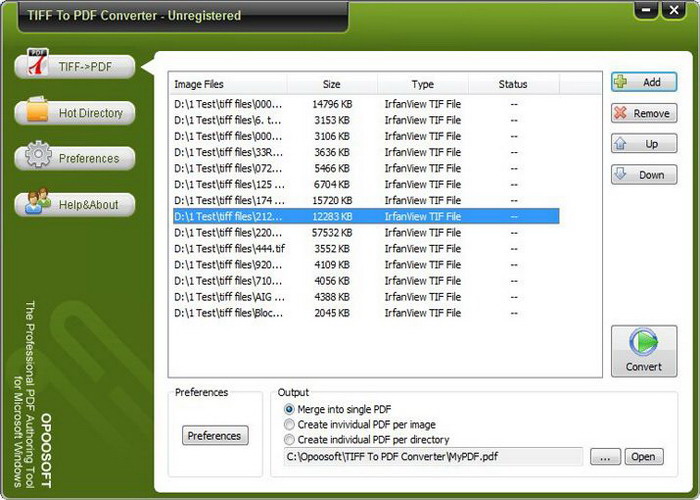 Opoosoft TIFF To PDF ( GUI + Command Line )