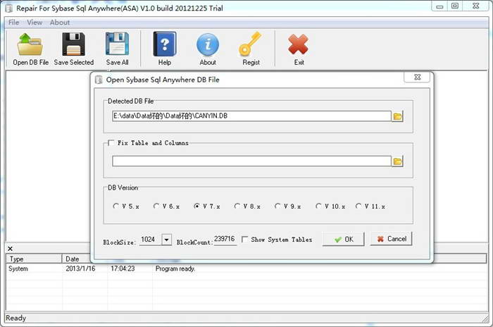 Repair for Sybase SQL Anywhere(Sybase 数据库修复软件)