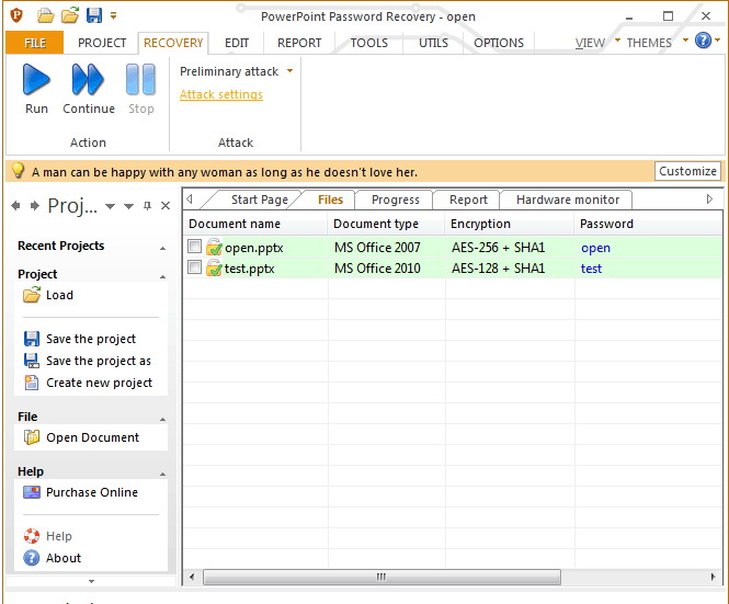 PowerPoint Password Recovery