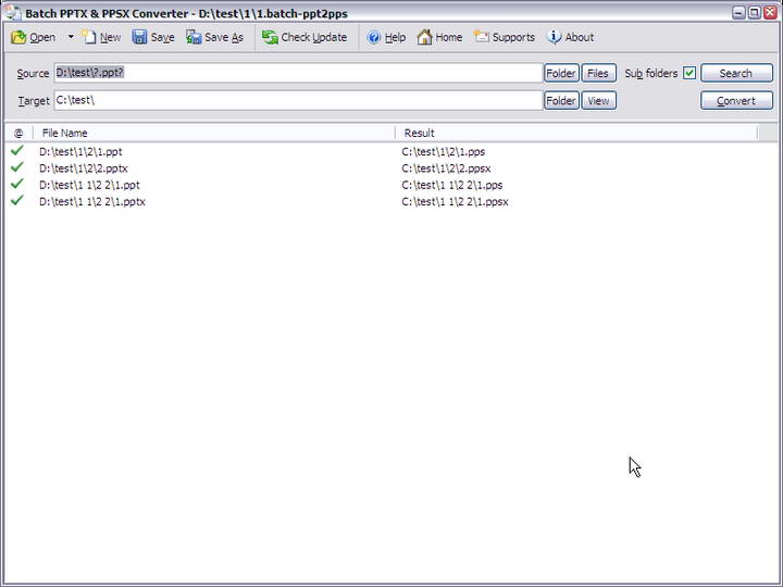 Batch PPTX to PPSX Converter