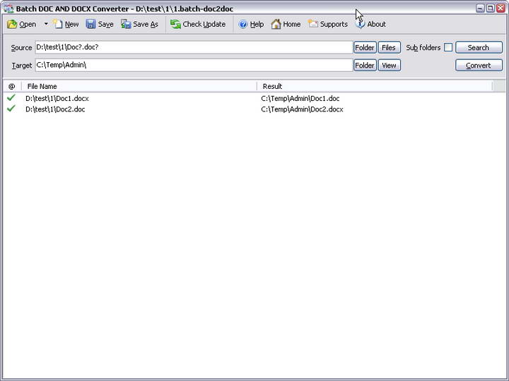 Batch DOC and DOCX Converter