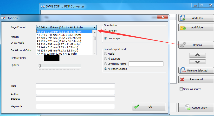 DWG DXF to PDF Converter